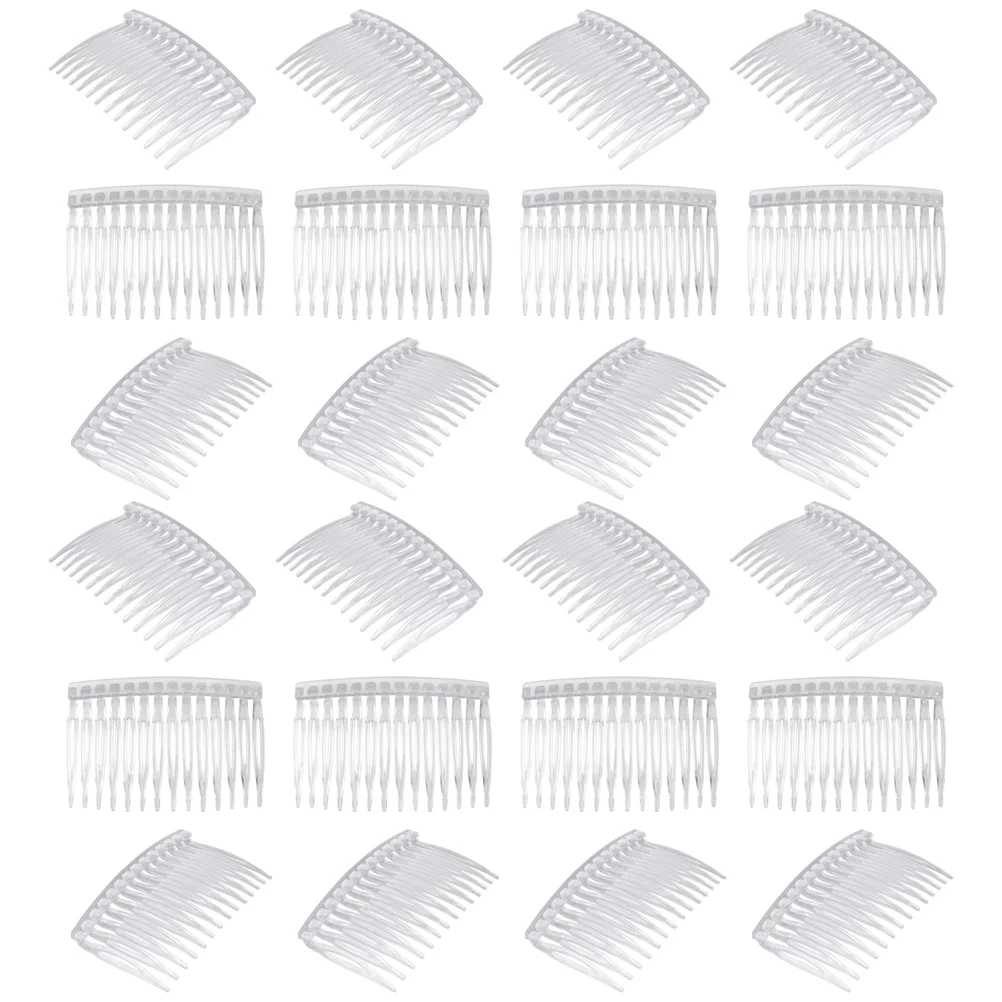 

50 Pcs 14-tooth Hair Comb Wedding Accessories Bride An Fittings Veil Combs for Girls