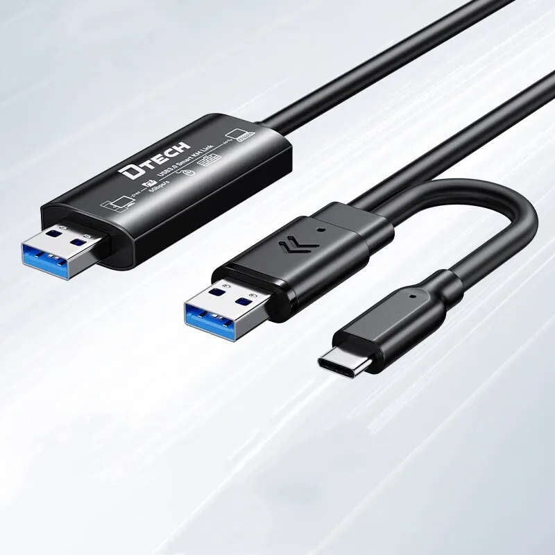 

DTECH USB-кабель для компьютера и компьютера Шнур передачи данных USB3.0 к USB-C USB-A Smart KM Link Share Cable