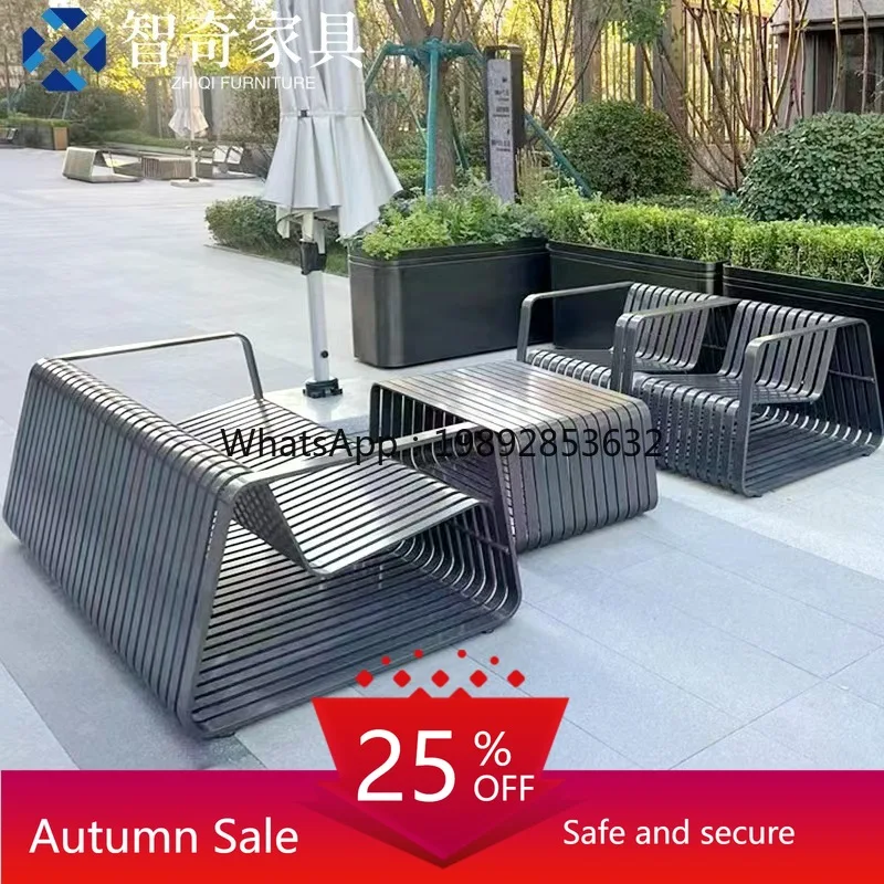 

LYY Outdoor Sofa and Coffee Table Set Aluminum Alloy Table and Chairs for Hotel Garden Outdoor