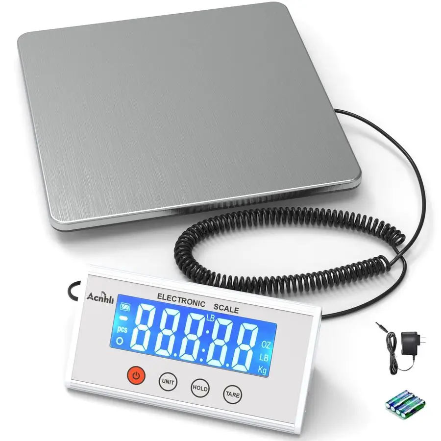 

Digital Shipping Scales 440 pounds, Stainless Steel Heavy Duty Postal Scale for Warehouses, Homes, Offices, and Courier Companie