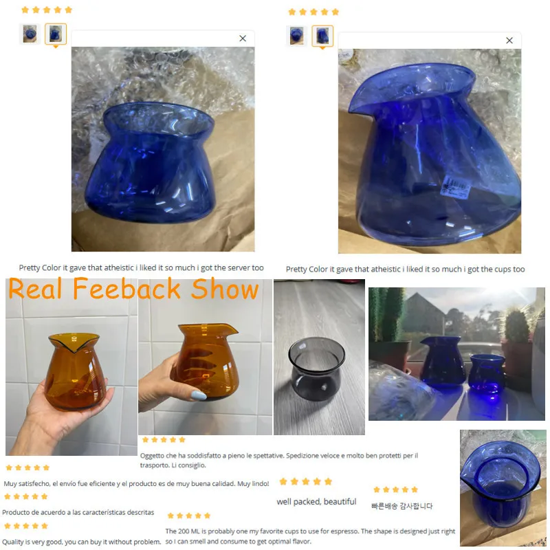 Drip Coffee Server Pour Over Coffee Cup Cold Heat Resistant High Borosilicate Glass Coffee Carafe Sensory Tasting Cup Coffeeware