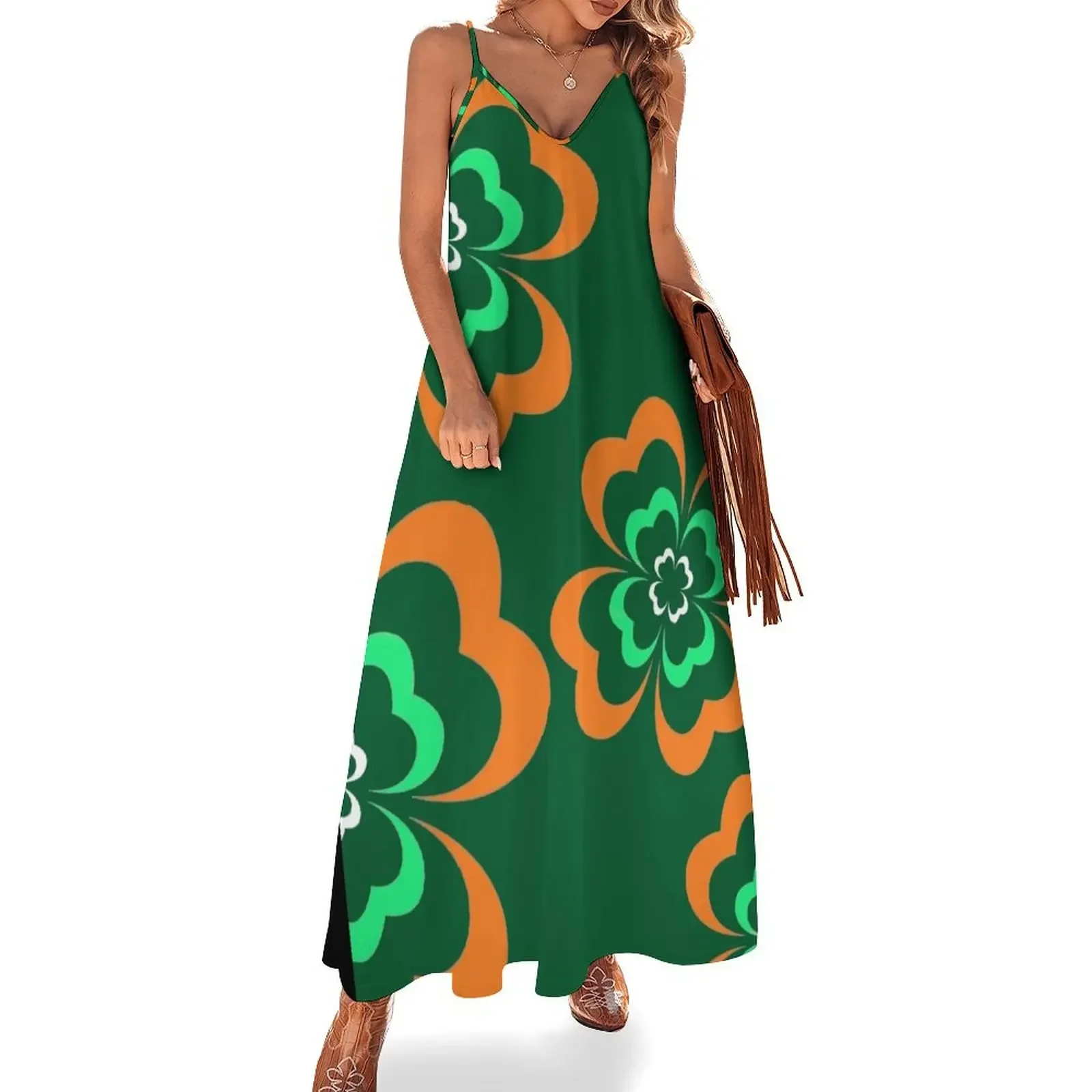 

irish shamrock Sleeveless Dress elegant guest wedding dress summer dress