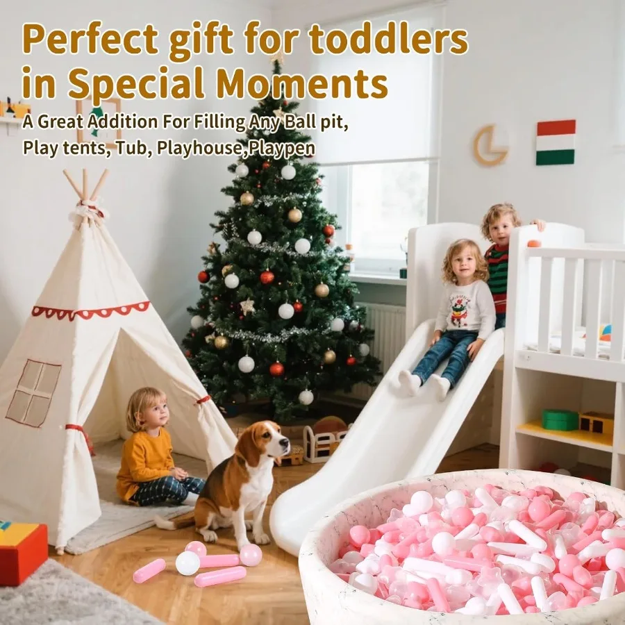 Piłeczki do basenu z kulkami, zestaw 150 kolorowych, odpornych na ścieranie plastikowych piłek do zabawy dla maluchów, piłeczki do basenu z kulkami, plastikowe zabawki do basenu z kulkami.