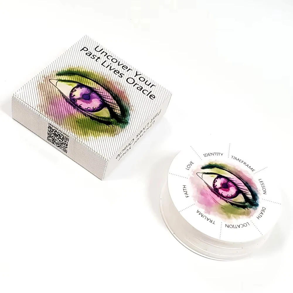Uncover Your Past Life Oracle Deck Round Shape 87 Cards with PDF Guide Book Divination Oracle Cards T