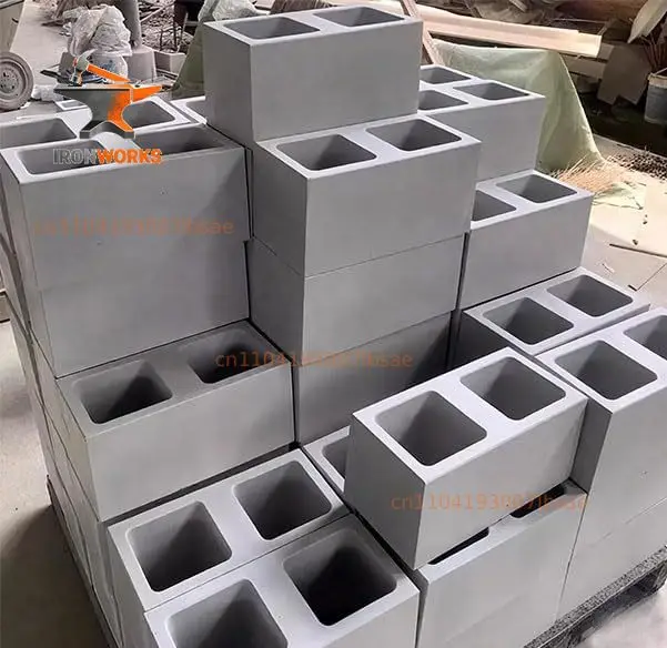 Constructing Garden Borders, Flower Concrete Hollow Brick Mold - 18.11 x 7.87 x 7.87 inch Cement Brick Mold for DIY Garden Wall