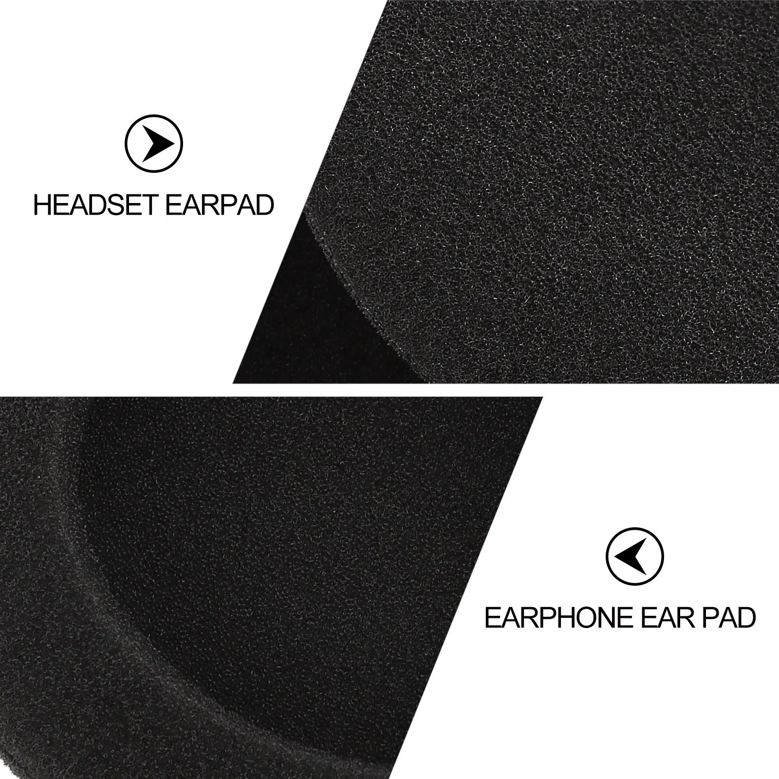 

20pcs Headphone Sponge Covers Universal Soft Comfortable Ear Pads Noise Isolating High Elastic Ear Cushions For Long Use