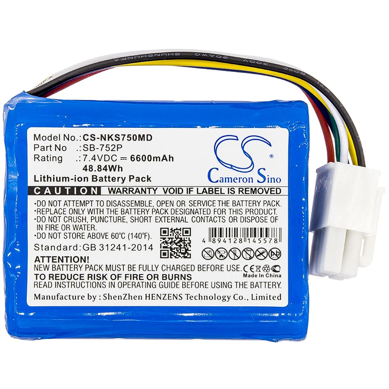 

CS 6600mAh медицинская батарея для Nikon Kohden SVM-7501