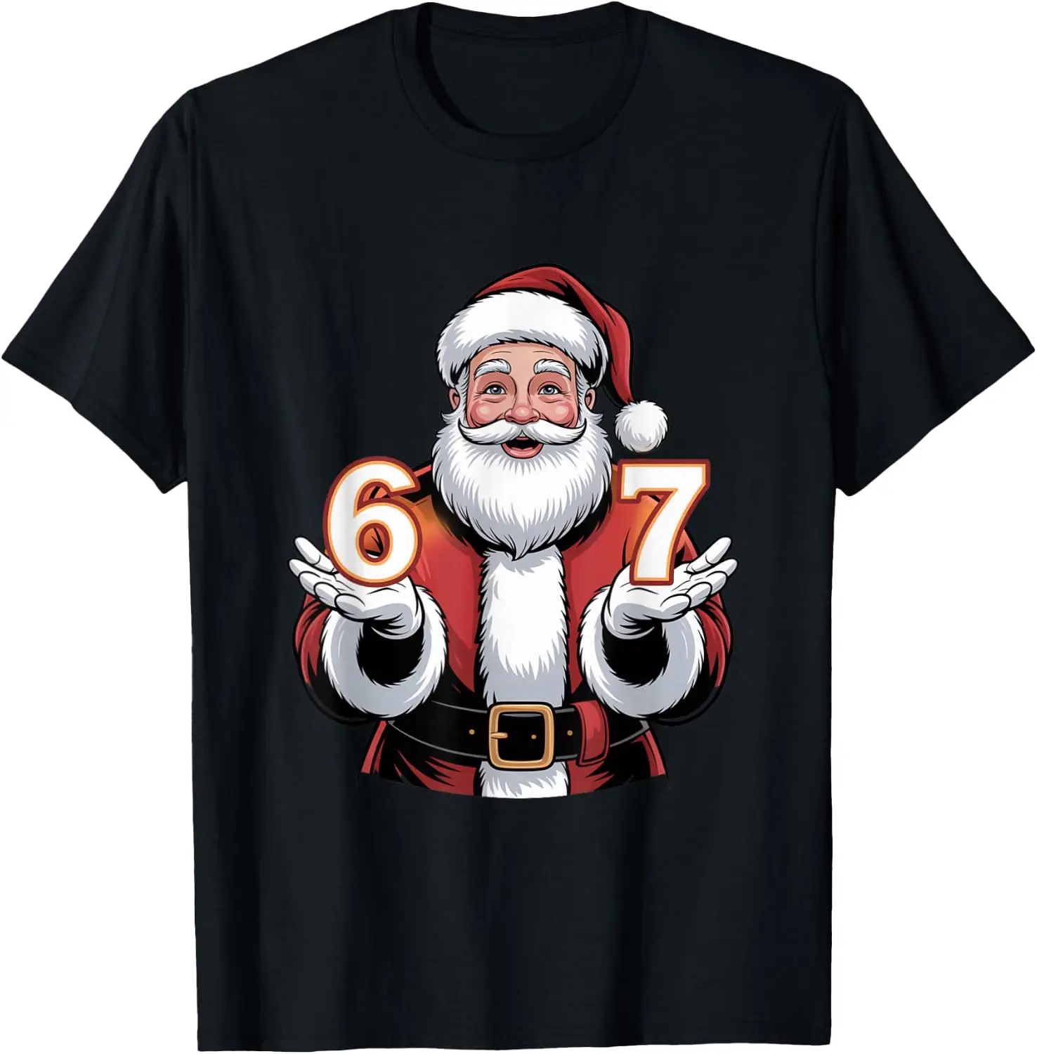 Christmas 67 Funny Xmas Six Seven Ugly Sweater 6-7 T-Shirt Summer Short-Sleeved Breathable Sweat-Wicking Versatile Fashion