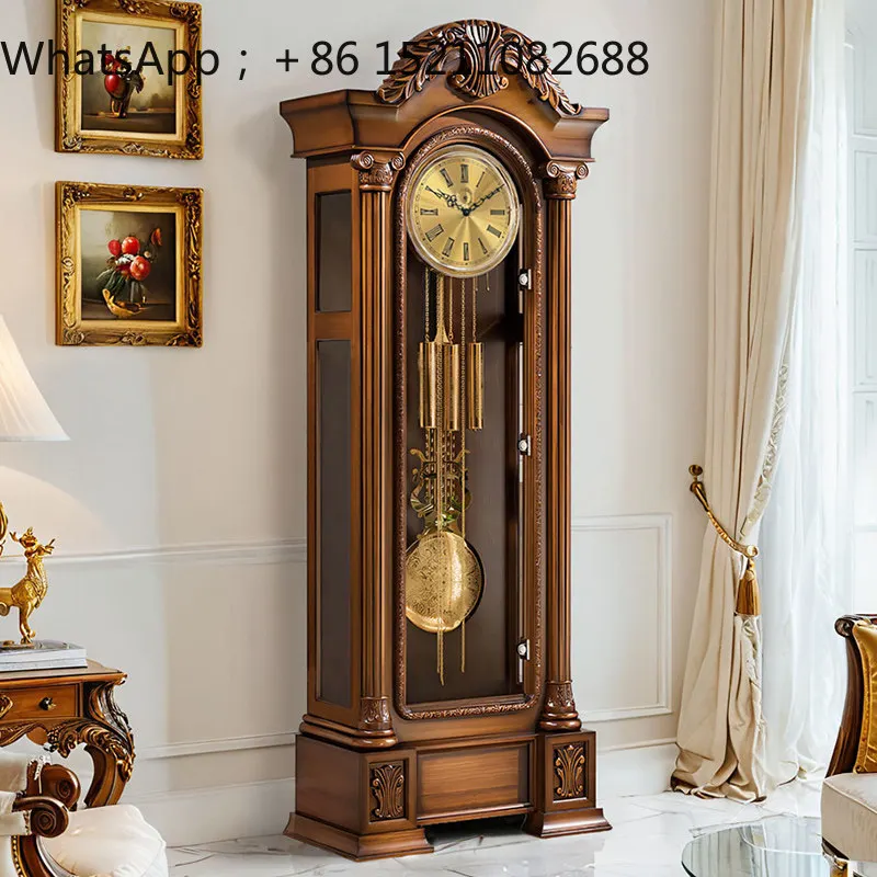 LLY Helmler movement floor clock living room villa bell four-tone living room ornament D006