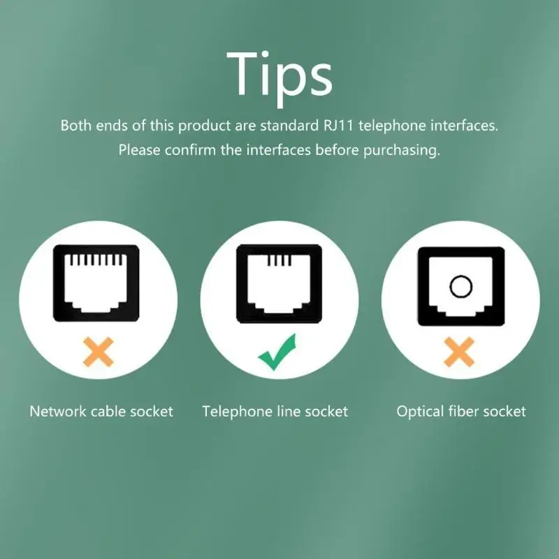 4 Way RJ11 Phone Line Splitter Adapter Support 6P4C 6P2C Enhances Communication