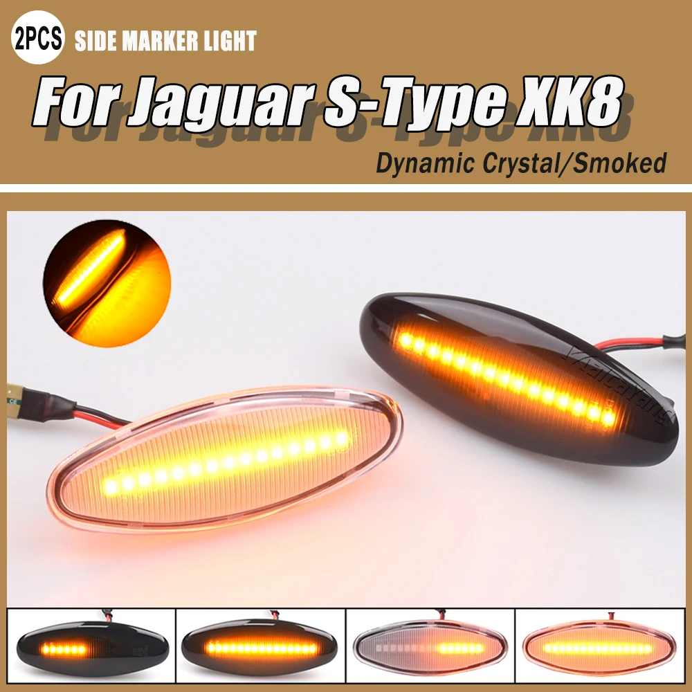 Side Marker Light For JAGUAR XK8 S-Type XK 8/XKR XJ X350 Dynamic LED Turn Signal Flashing Indicator Blinker