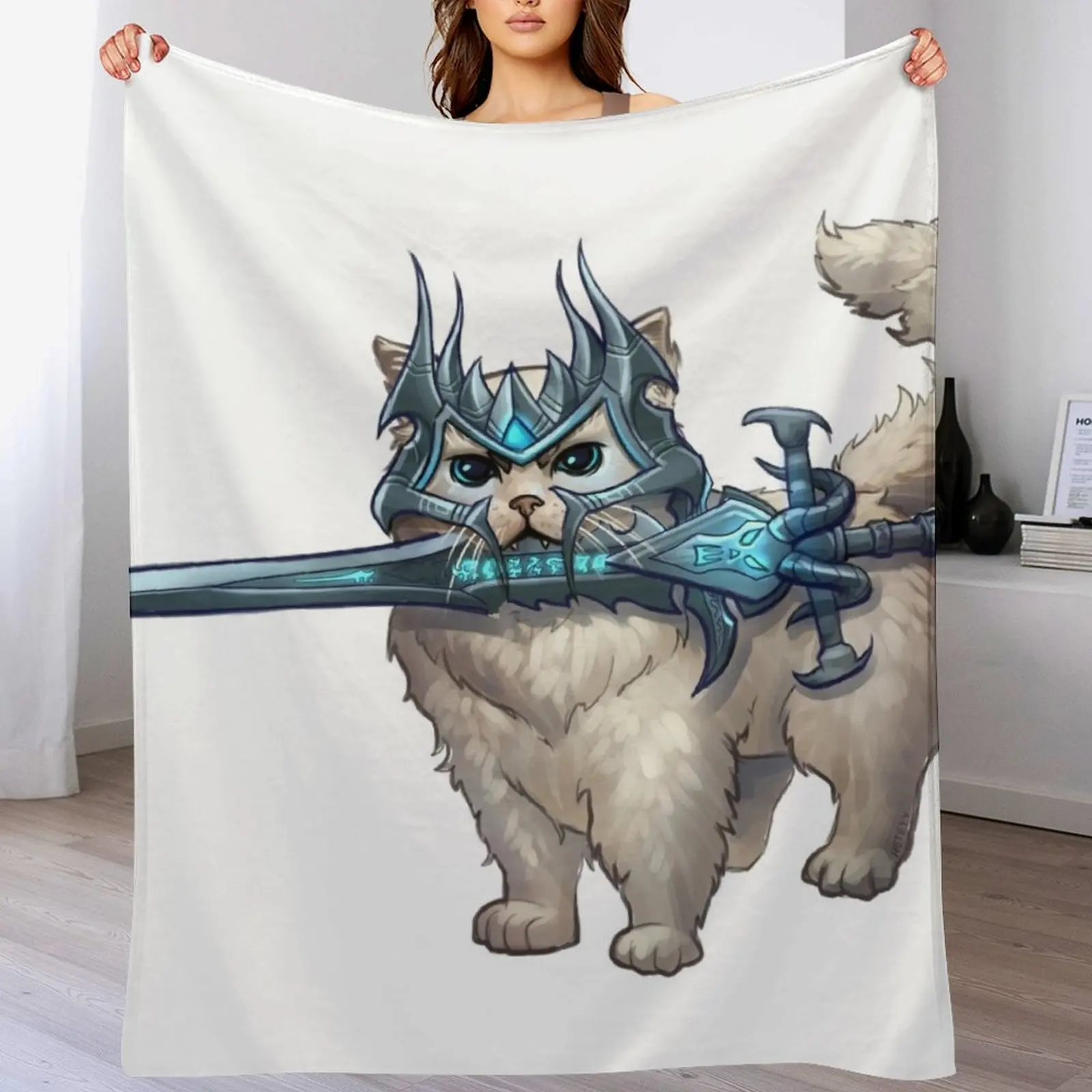 

Lich cat Throw Blanket Winter beds Multi-Purpose Blankets For Sofas Single Blankets
