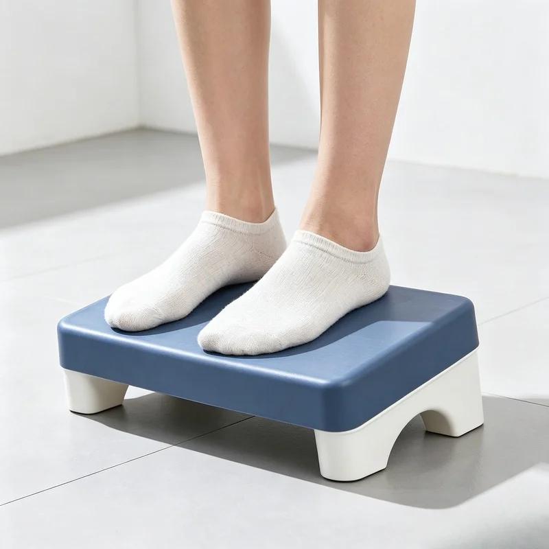 Ergonomic PP Under‑Desk Foot Rest, Space‑Saving Comfortable Foot Stool for Office Desk, Study, Sofa & Home Relax Use