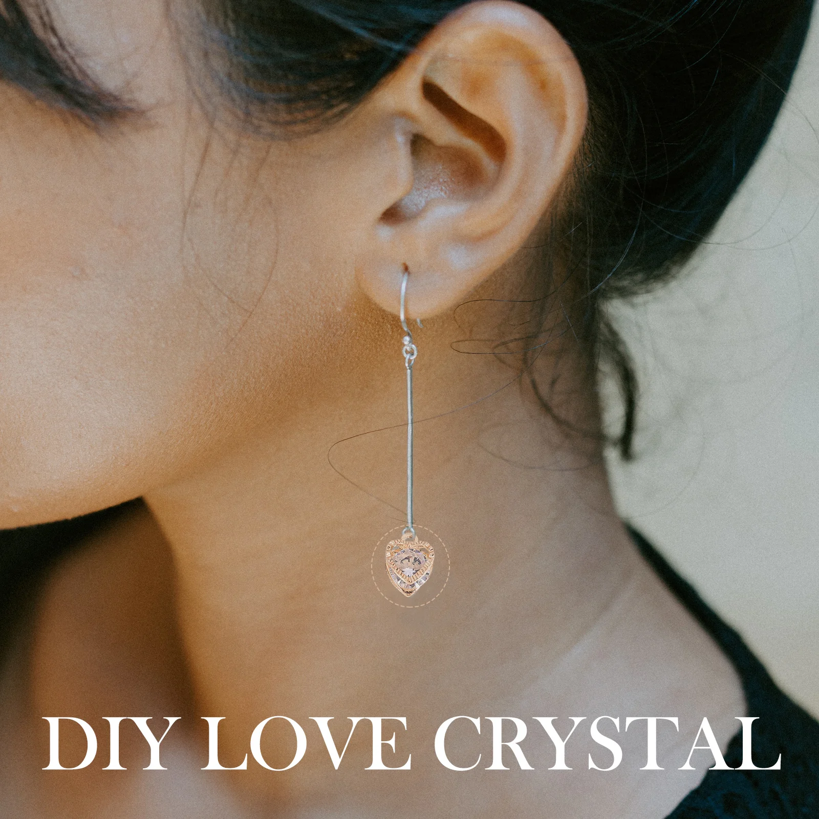 

50Pcs Premium Heart Crystal Jewelry Alloy Pendants for DIY Phone Case Decor Bag Charm Craft Ornament Making Supplies