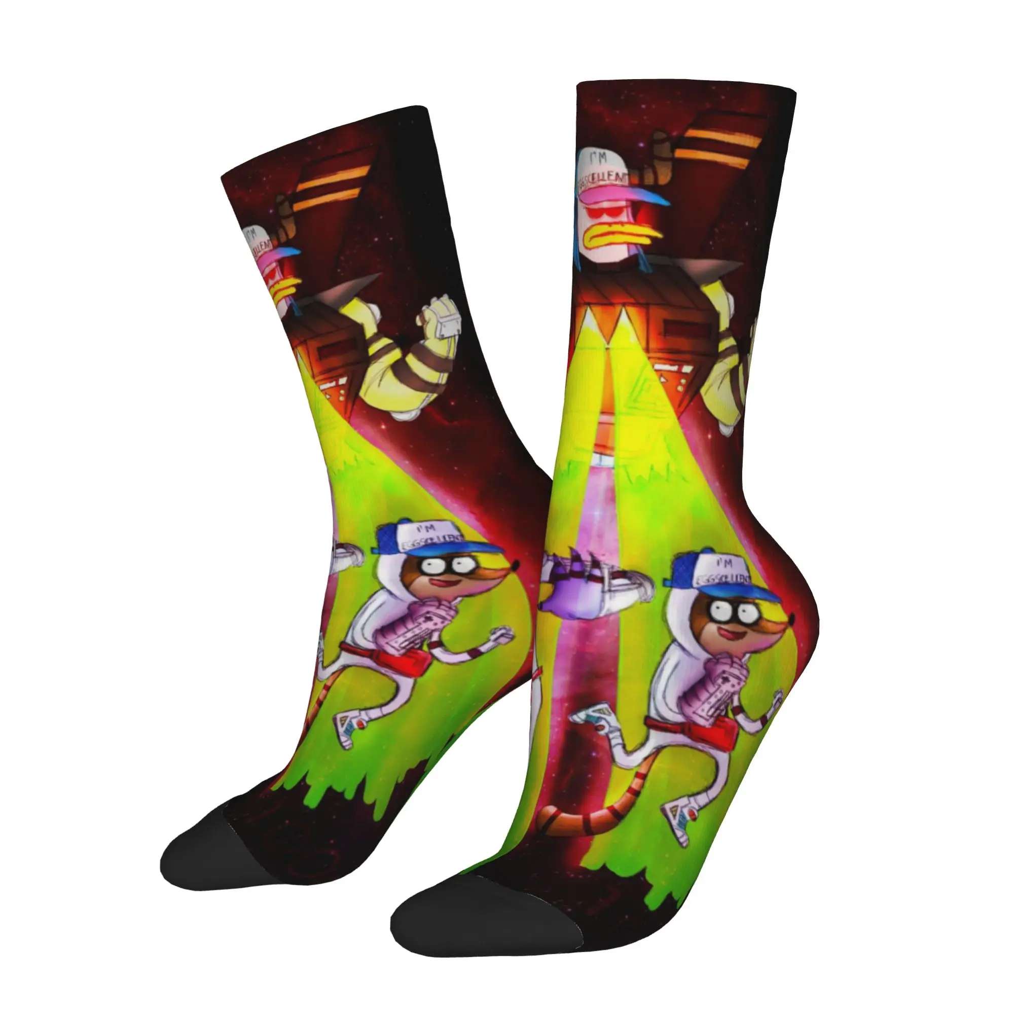 Unisex Mordecai And Rigbys Regulars Shows Socks Cute Casual  Socks Novelty Merch Middle Tube Stockings Amazing Gift