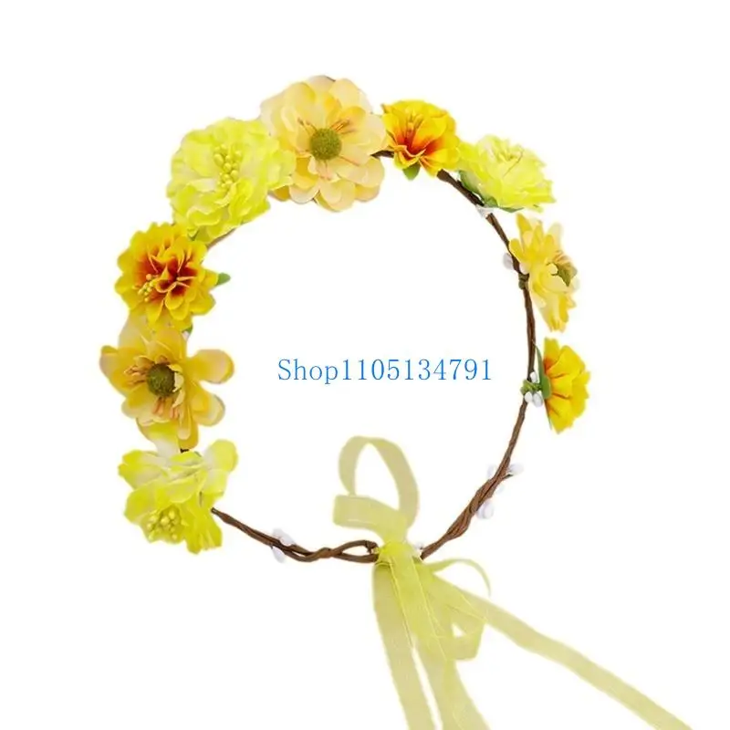 

98 км повязки на голову с розочками, цветочная корона для невесты, свадебные цветочные гирлянды для киоска, рынка