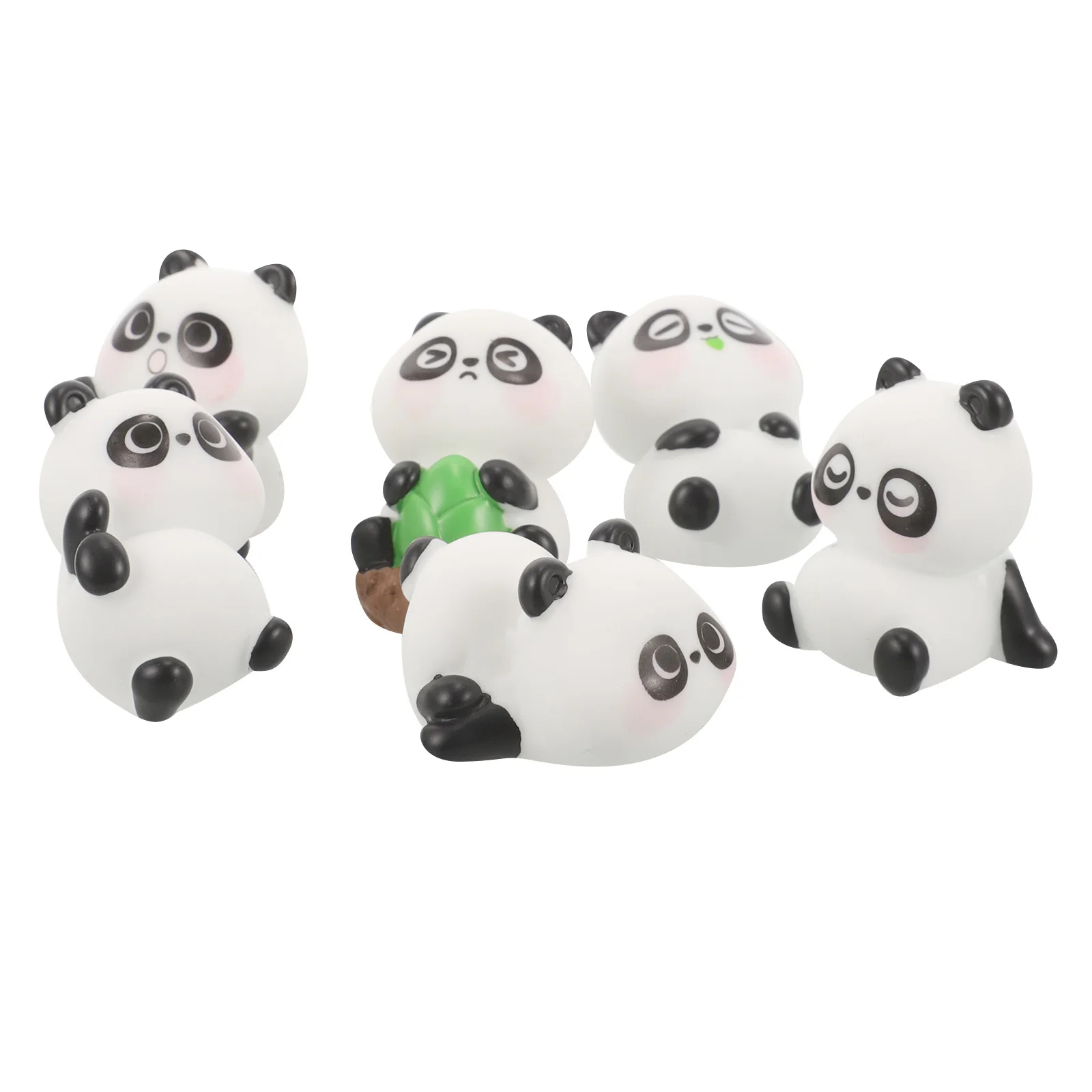 

6Pcs Panda Car Interior Decoration Resin Mini Sculptures Dashboard Accessories Cute Car Ornament Dashboard Decorations