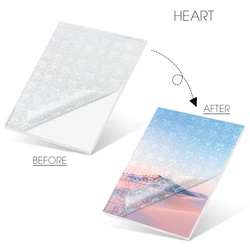 10 Sheets Transparent Lamination Film Adhesive Label Sticker Overlay Film Laminated Picture Photo Card Protecive Waterproof Film