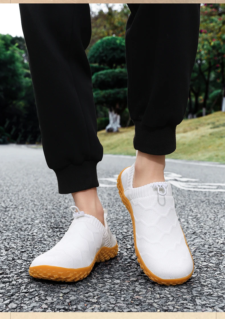 Neue Herren-Barfußschuhe mit breiter Passform, rutschfeste, atmungsaktive Wanderschuhe für Herren, verschleißfeste, leichte Laufschuhe, Größe 36–48 – Detail 7