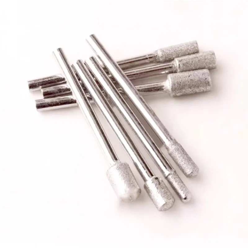 50 Stück Diamant-Schleifköpfe, beschichtetes Bohrer-Set, Schleifstifte, 2,35 mm, zum Polieren von Schmuck, Glas, Edelsteinen, Jade, Marmor, Fels – Detail 9