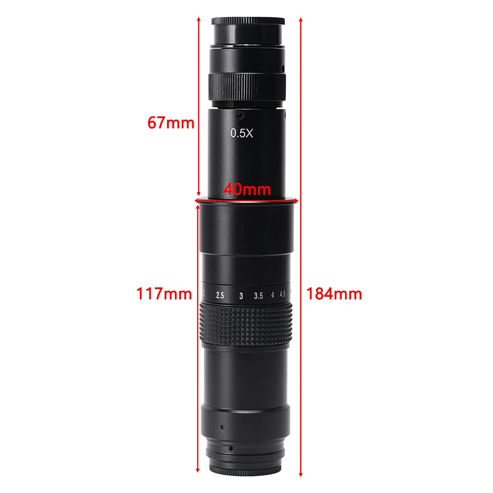 

300X industrial camera parallel light zoom lens single eye digital microscope camera C mount lens 0.7x-4.5x magnification