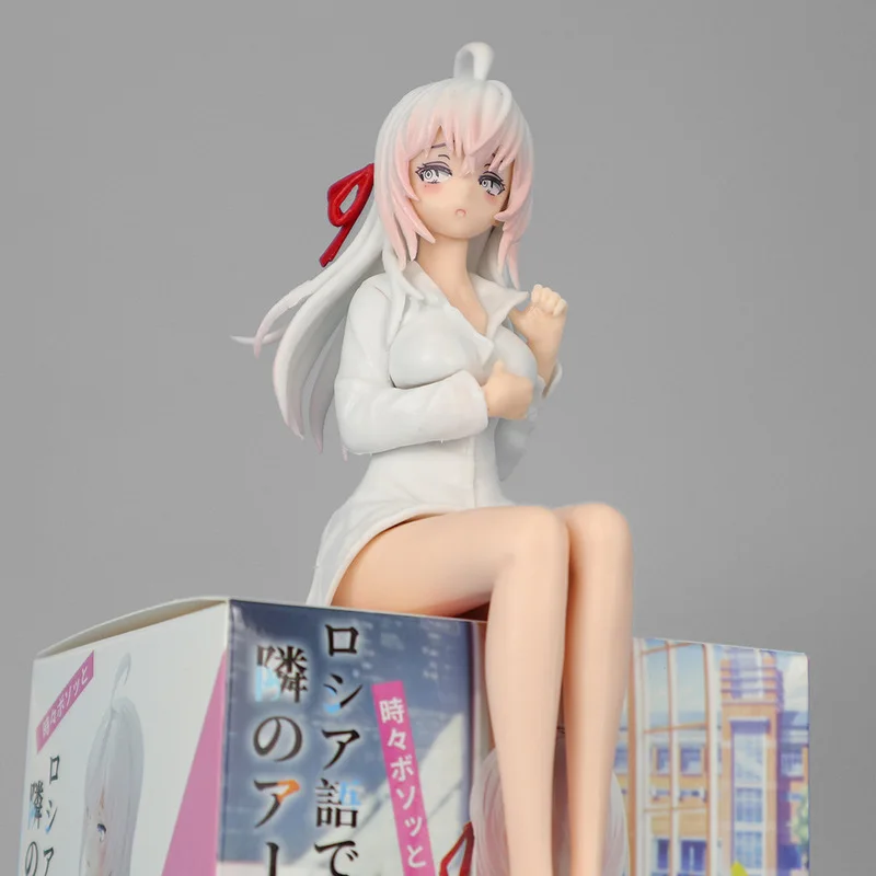 Figura de Anime Estilo Pijama de Alya, Alisa Mikhailovna Kujou en Pose Sentada, Estatua de Chica para Decoración de Tablero de Auto o Escritorio, para Coleccionistas de Anime