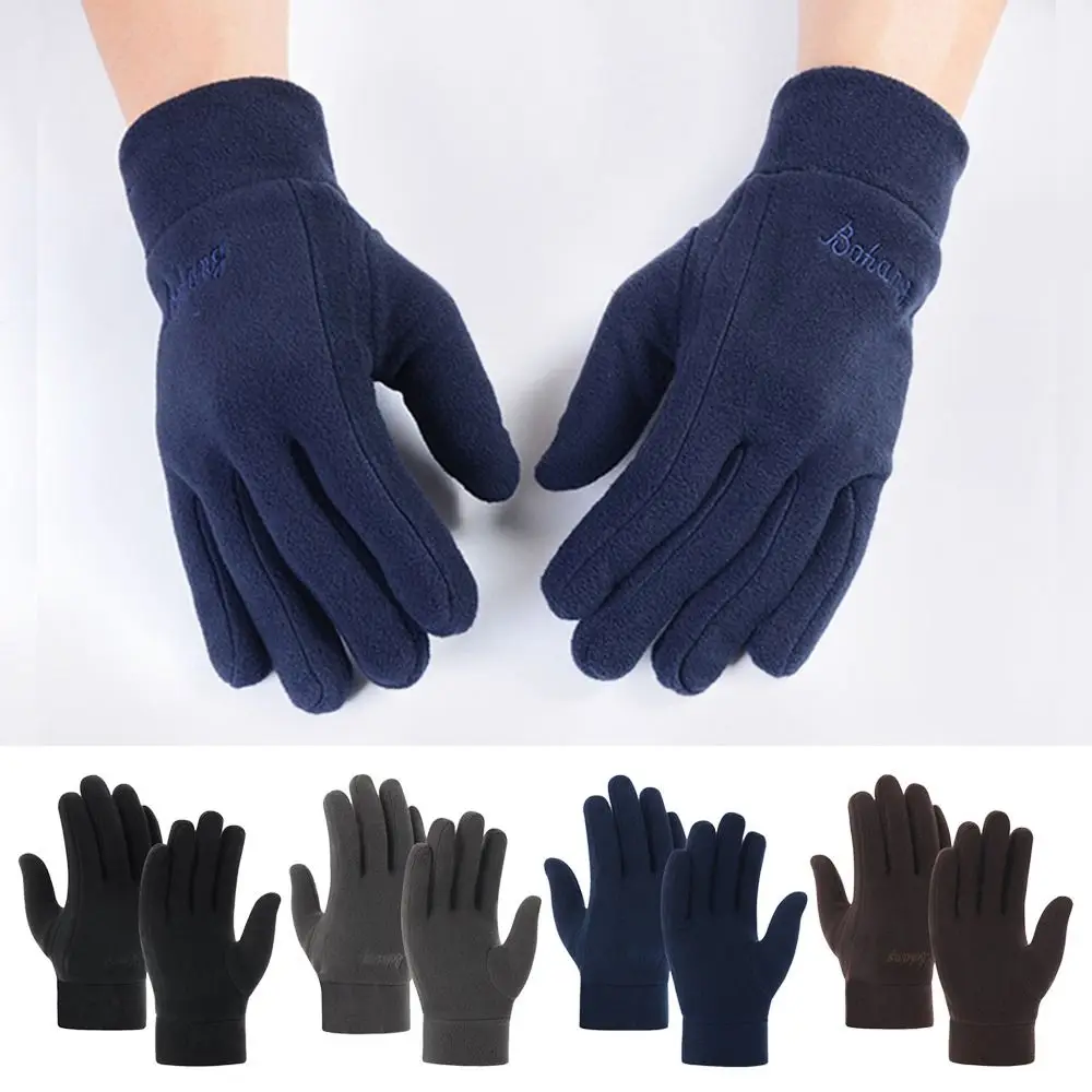 

New Fashion Riding Driving Gloves Outdoor Sport Autumn Winter Thick Gloves Furry Warm Mitts Full Finger Mittens for Women Man