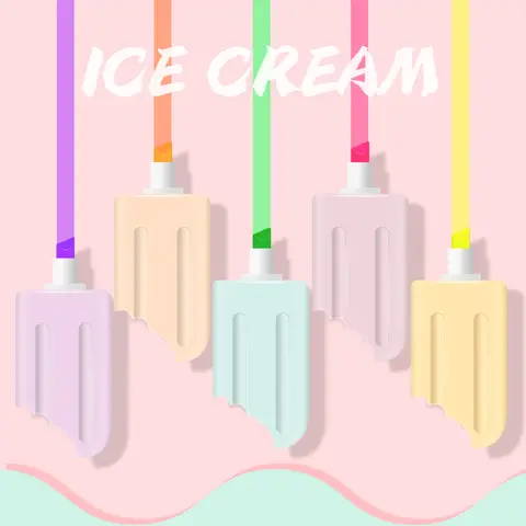 6 st. set kreativa söta tecknade överstrykningspennor skola kontorsmaterial studenter ritmaterial kawaii mini färgpenna 8 best sales mini-överstrykningspennor - №3