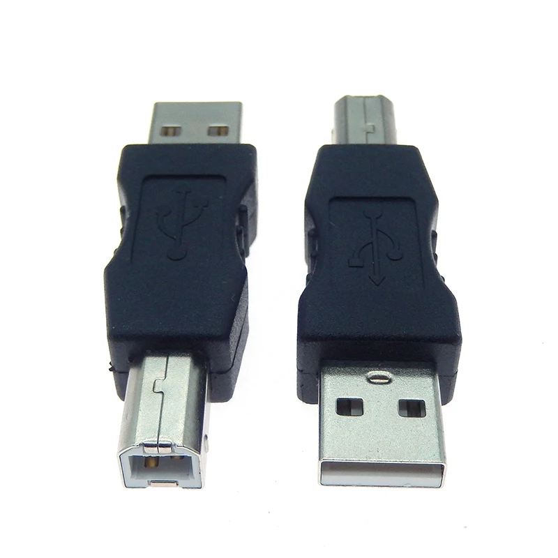 USB 2.0 Type A Male to B Male Adaptor For USB Printer Square Of the Public Transfer Joint image 2