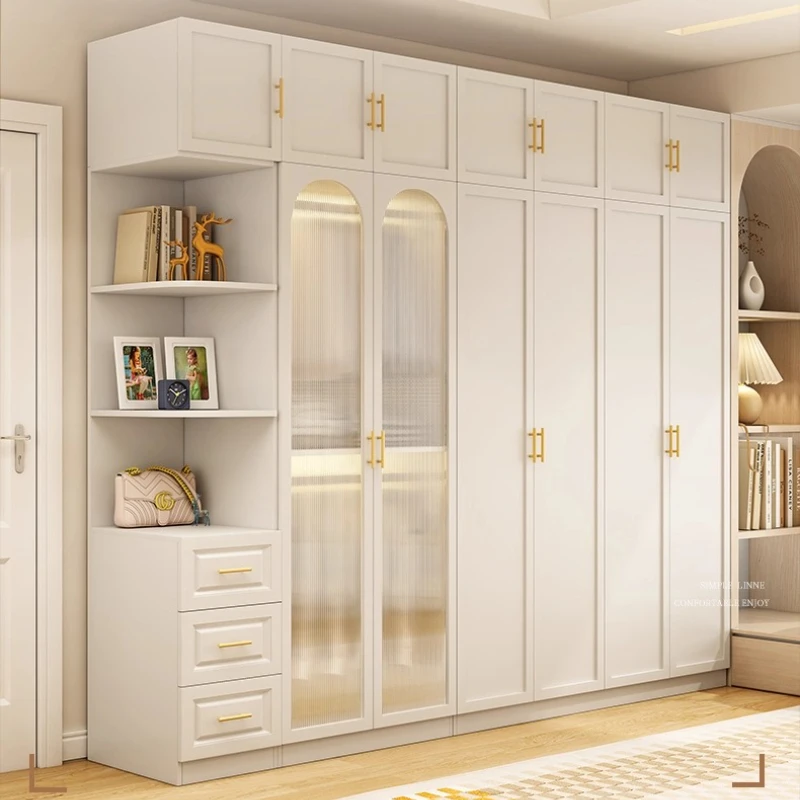 

Белый большой шкаф в спальне. Высококачественный элегантный удобный современный шкаф с двумя дверцами. Muebles Para Dormitorio.