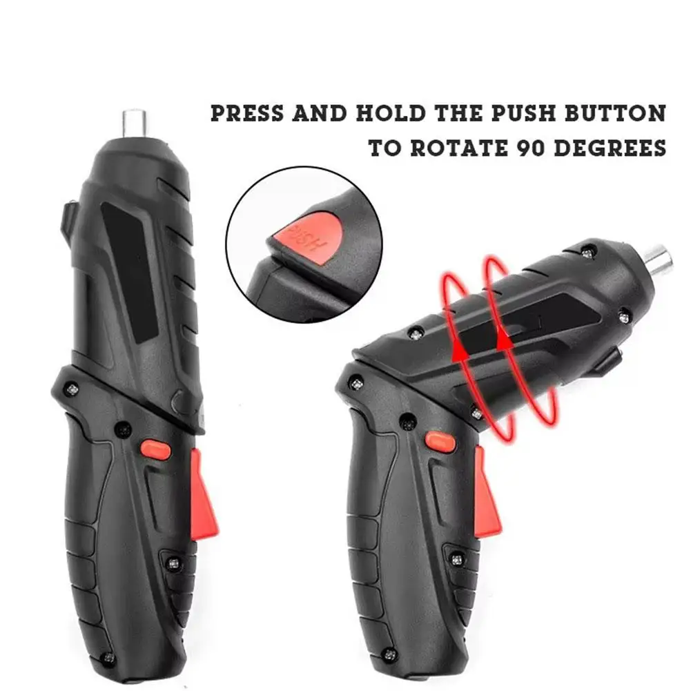 Power Tools Set Mini Cordless Electric Screwdriver Rechargeable Lithium Power Drill Bits Kit for Home DIY Household Repair