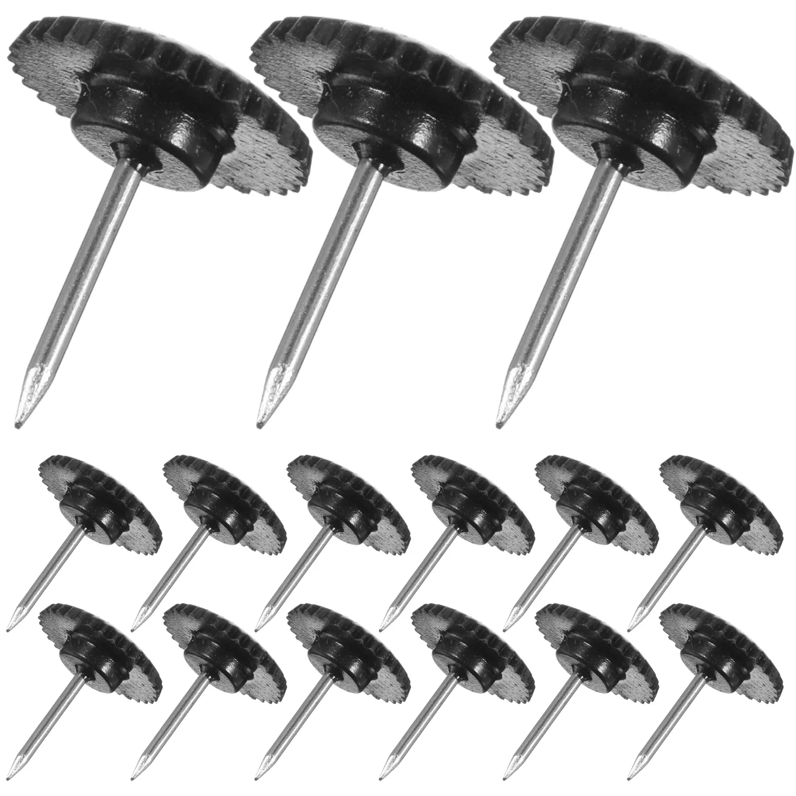 Puntine da disegno in plastica nera da 100 pezzi Puntine multifunzione per lavagne in sughero Mappa Marcatori Accessori per bacheca