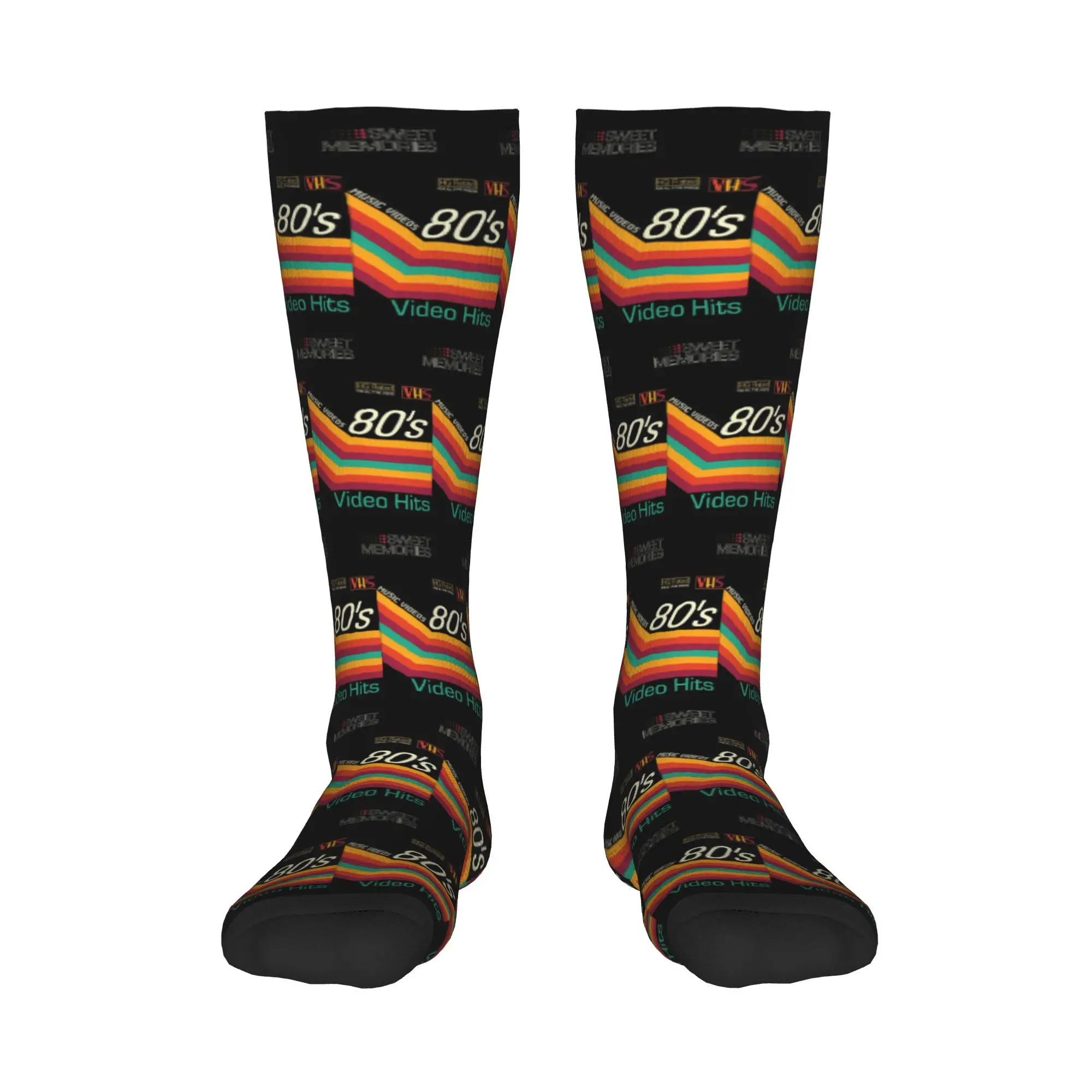 

Всесезонные чулки для экипажа, ретро-музыка, видео, Cassete, носки VHS, Harajuku, повседневные длинные носки в стиле хип-хоп, аксессуары для мужчин и женщин