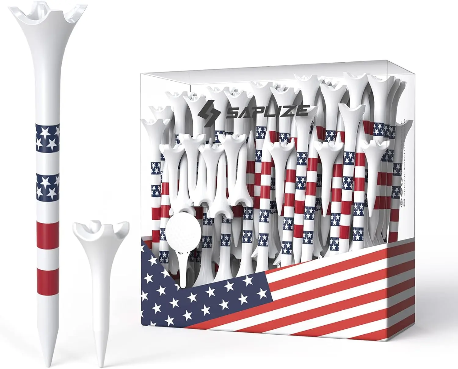 

Plastic Golf Tees 4-Prong 50/100/120/200 Pack 1-1/2" 2-3/4" 3-1/4" Reduce Friction & Side Spin Durable Golf Gifts