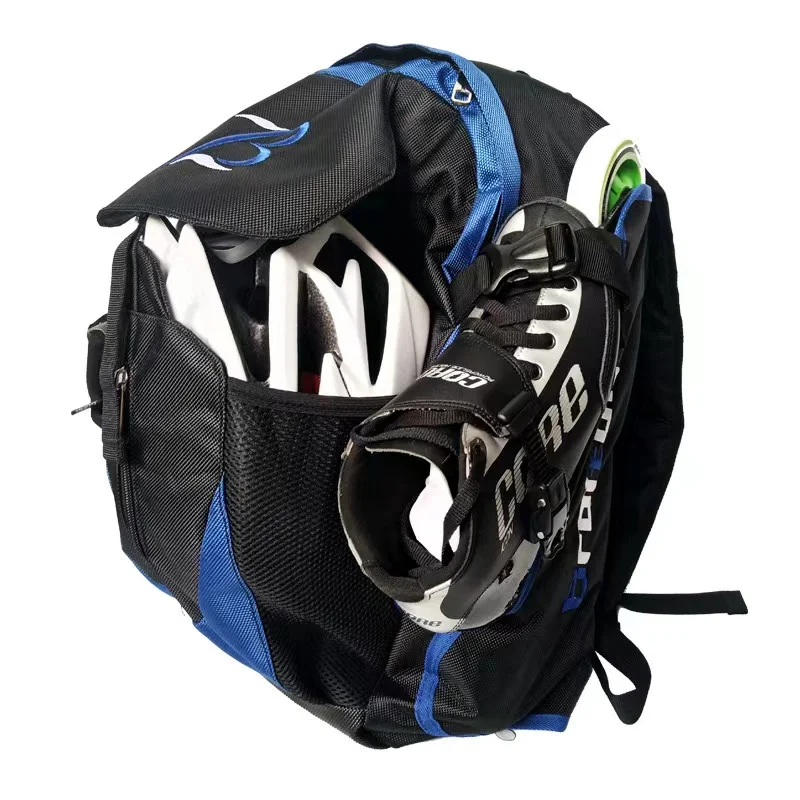 

Speed Skates Knapsack, Ice Knife Shoes Backpack, Multi Functional, Double Shoulder, Inline Roller Skate Storage Bag, 48x31x20cm