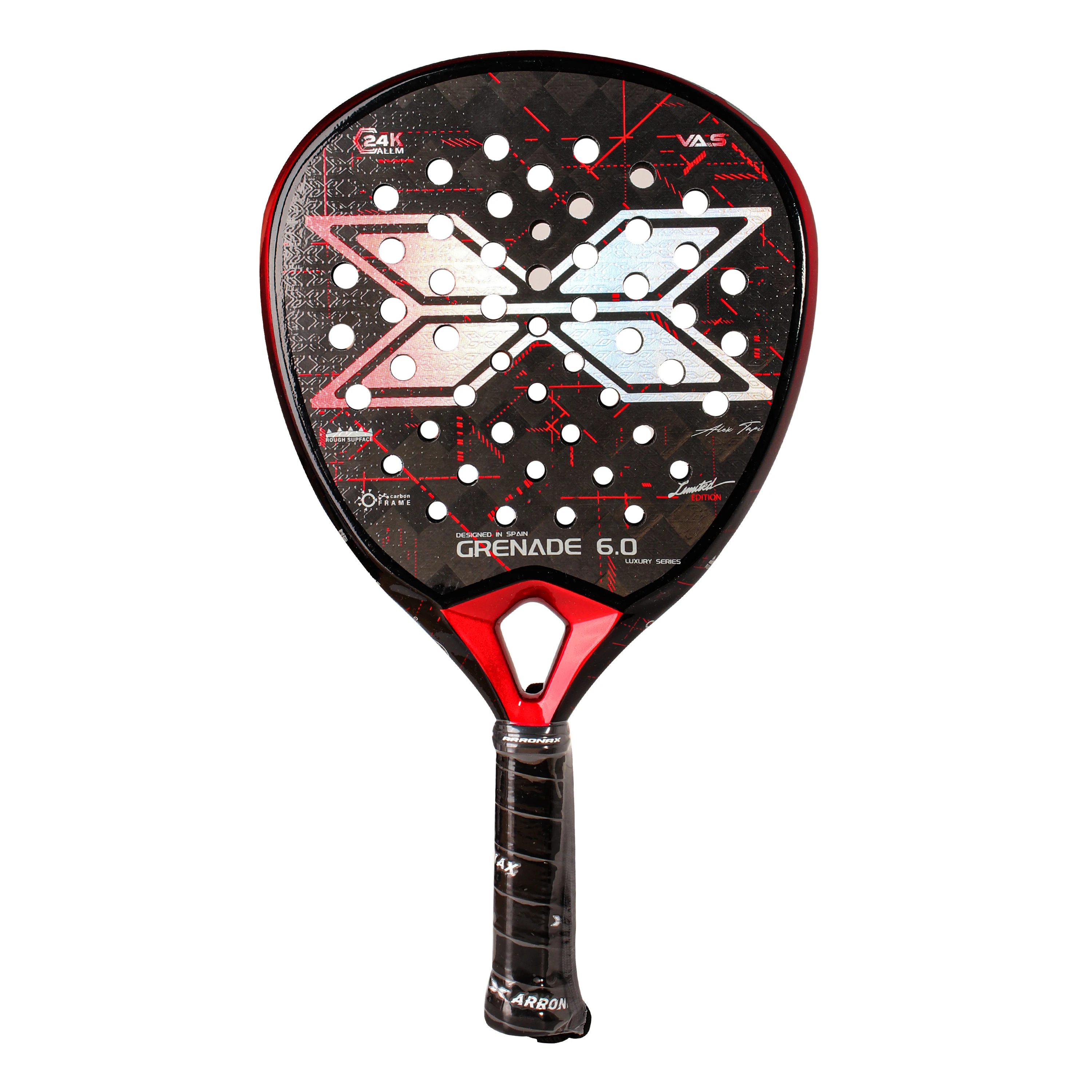 

Padel Racket Tennis Racket 24k Carbon Fiber Professional High Quality Rhombus