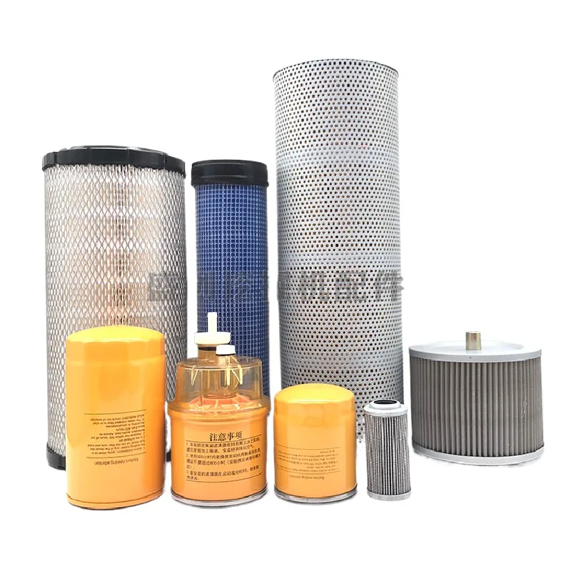 For Foton Lovol Fr 80e Engine Oil Diesel Air Filter Oil Water Separator Hydraulic Filter Excavator Accessories