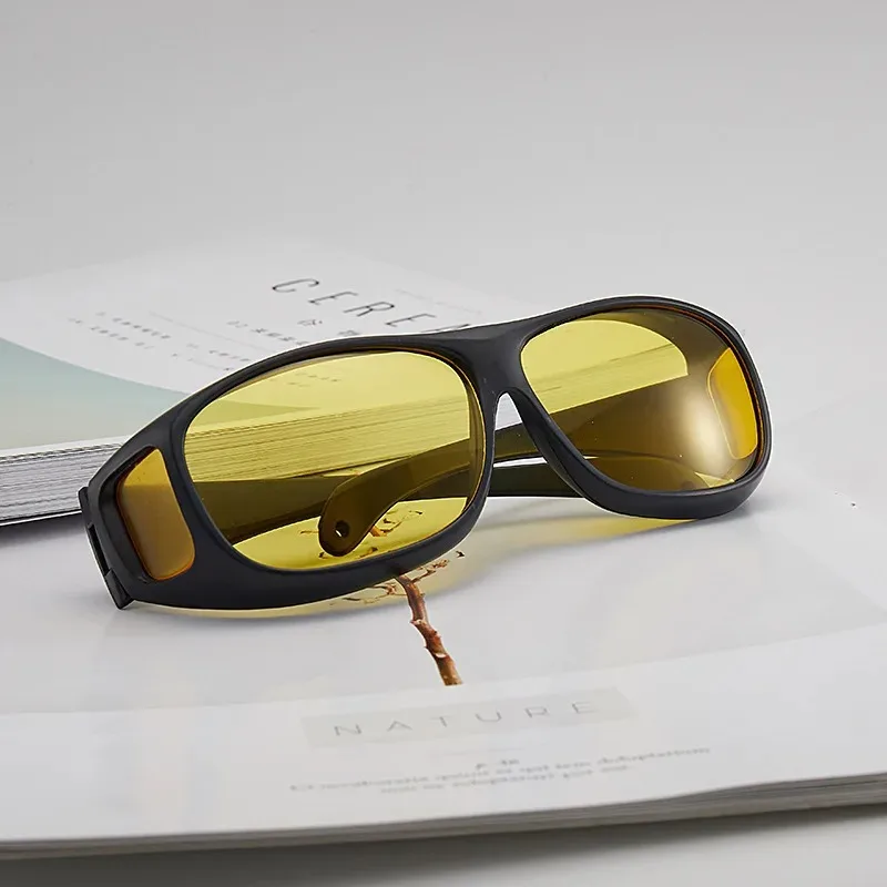 Fashion Vintage Square Frame Unisex Night Vision Glasses Reduce Visual Fatigue Lenses Anti-Glare Anti reflective UV400 Eyewear view 3