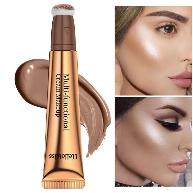 6 Farben Highlighter Make-up Stick Cremiger Rouge Highlighter Stick Hochglänzender Kosmetikstift Aufhellung natürlich das Gesicht