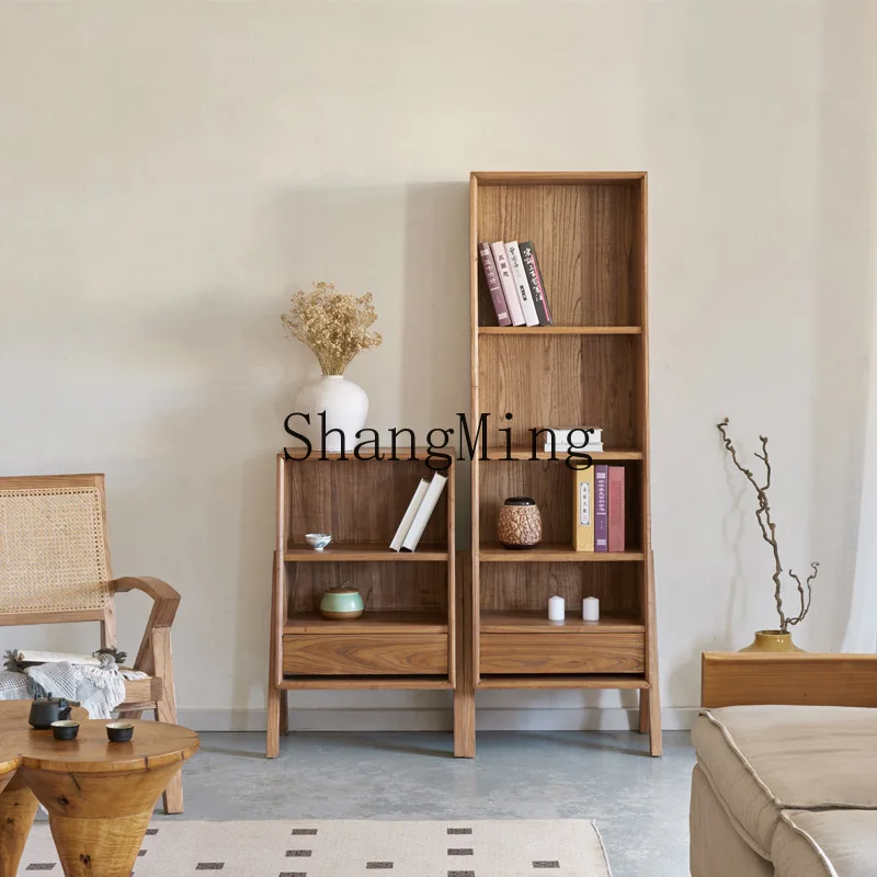 

SM Bookcase Homestay Storage Solid Wood Display Cabinet Entrance Display Combination Bucket Cabinet Bookshelf
