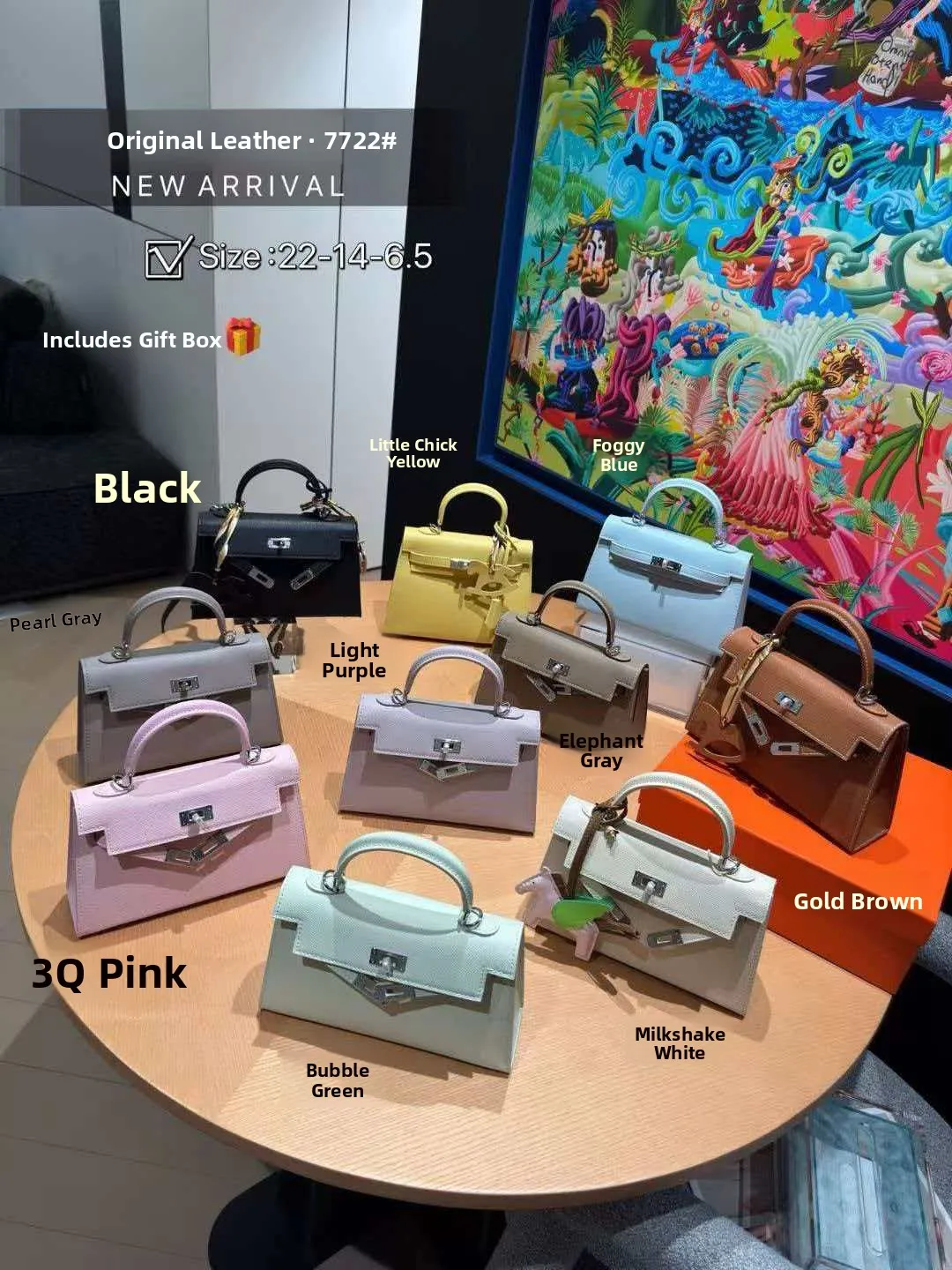 CocoMonica  Bag Miniature Version Genuine Leather Palm Pattern Single Shoulder Slant Cross Bag for Women Hard  Lock...