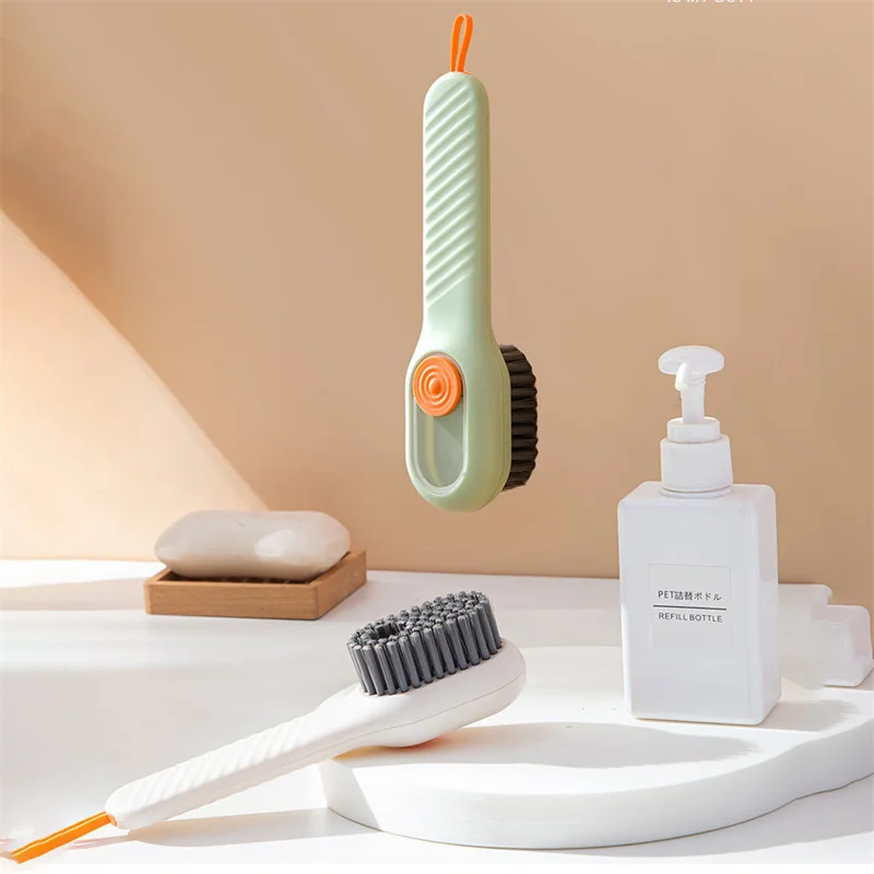 Cleaning Brush Soft Bristled Liquid Shoe Brush Long Handle Brush Clothes Brush Shoe Clothing Board Brush Household Cleaning Tool