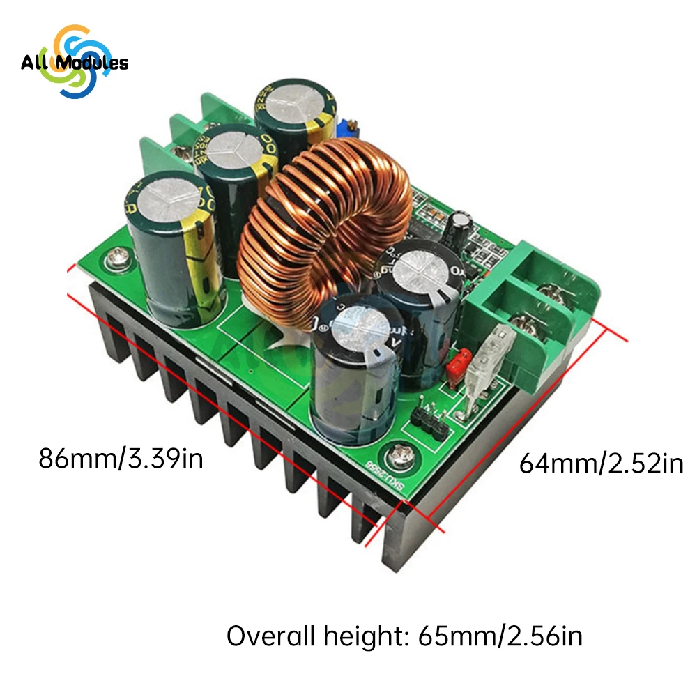 1200W DC-DC Boost Converter 10V-36V To 12V-80V 20A Step Up Power Supply Module Adjustable Constant Current Voltage