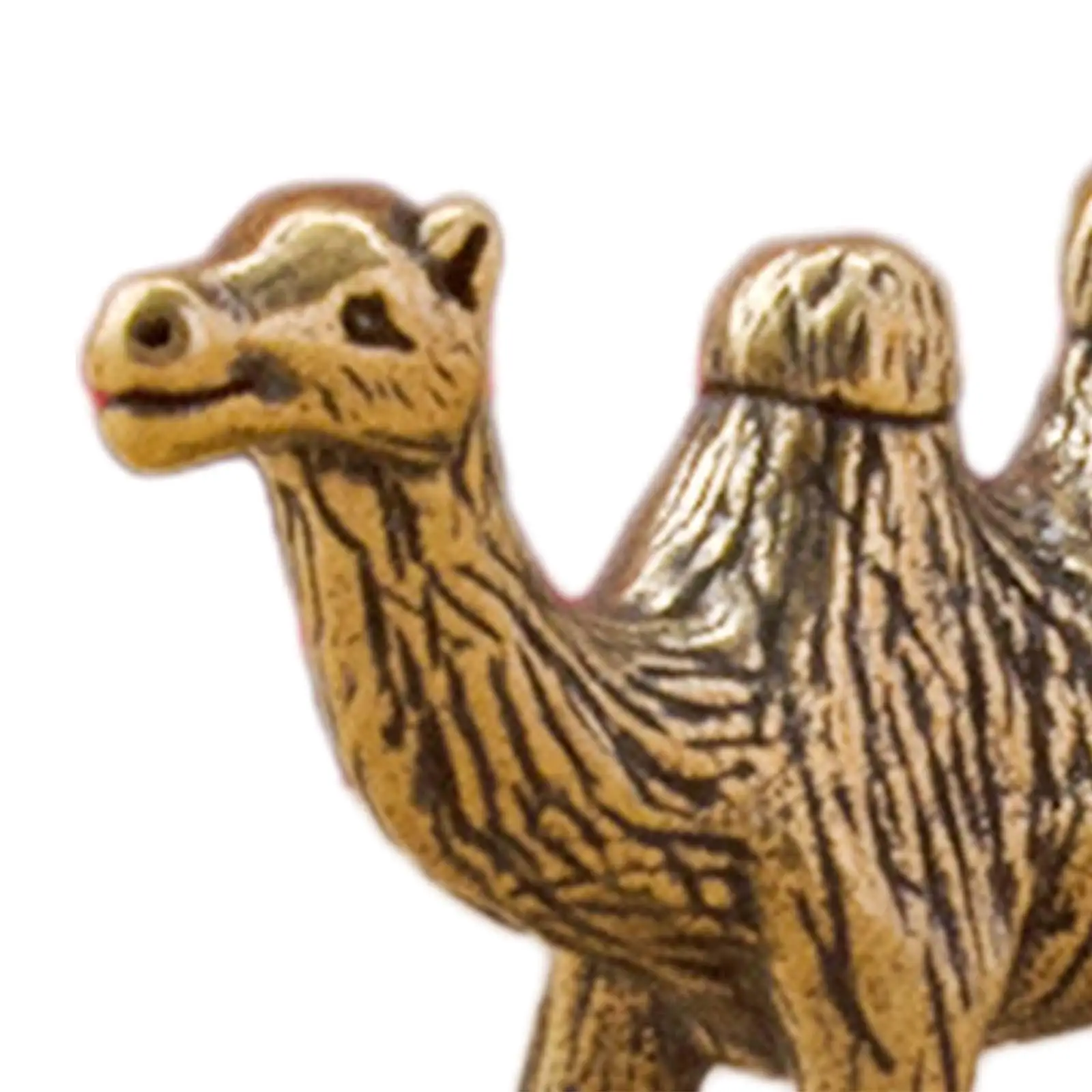Copper Camel Statue Camel Figurine Desktop Camel Ornament Miniature Sculpture for Cabinet Desktop Party Living Room Decor