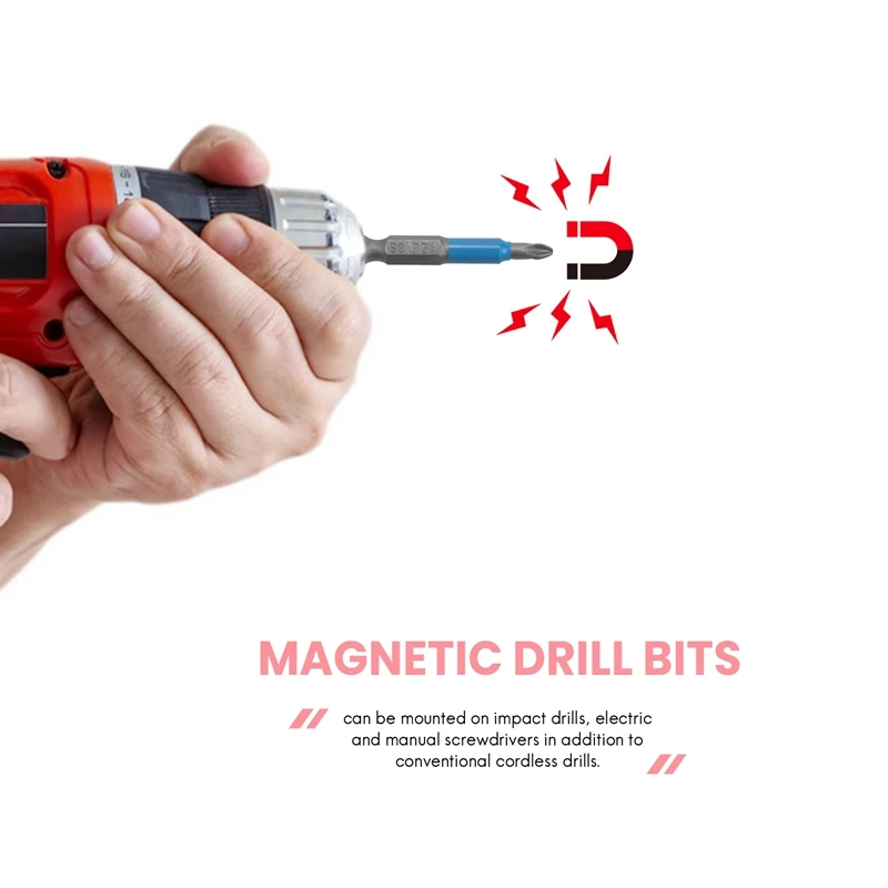 24 ชิ้น Magnetic Anti Slip ไขควง Bits ชุด PH1 PH2 PH3 PZ1 PZ2 PZ3 Impact Driver ชุด Bit 1/4 นิ้ว Hex Shank