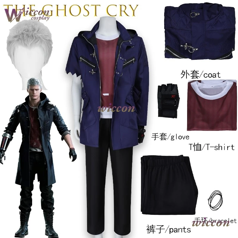 

Game Quality Acket Party Costume The Ghost Cry Nero Cosplay Coat Trench Coat Halloween Adult Game Outfit Christmas Party Women