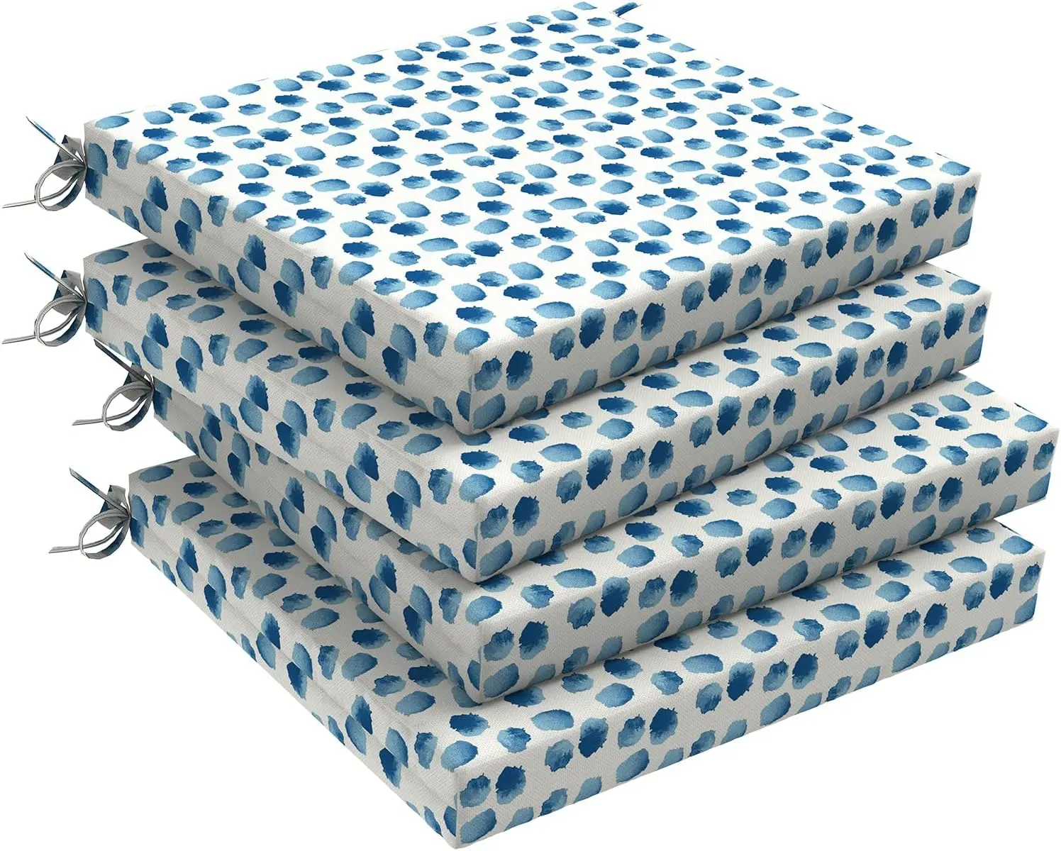 

Set Of 4 Outdoor Square Chair Cushions 18.5""X16""X2"" For Patio, Water Resistant Patio Dining Seat Pads Replacement For