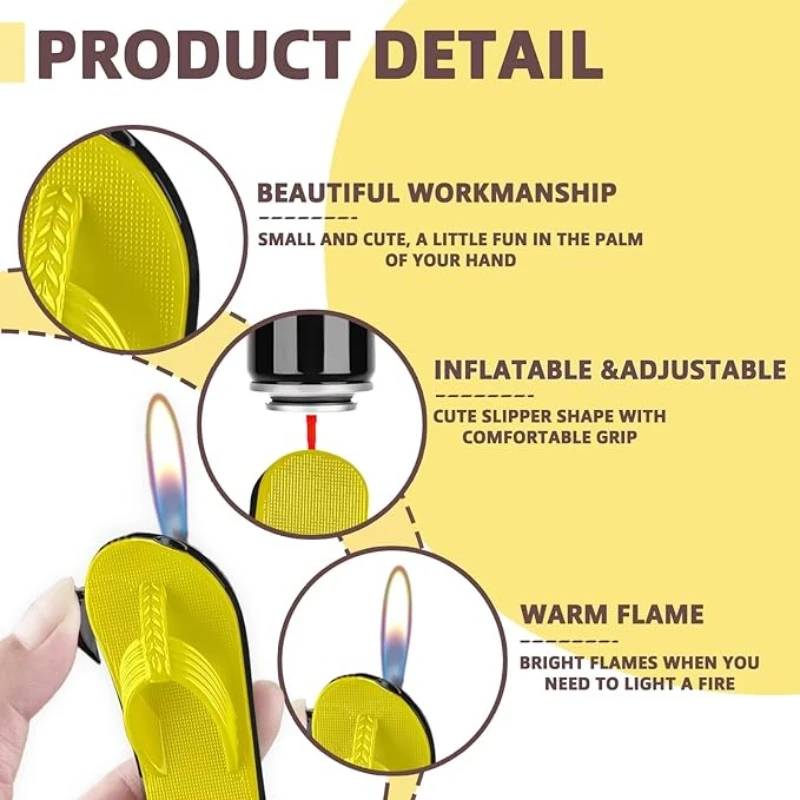 

New Portable Metal Windproof Lighter: Butane Gas Open Flame, Inflatable Cigarette Lighter, Stylish Accessory for Smokers Tool