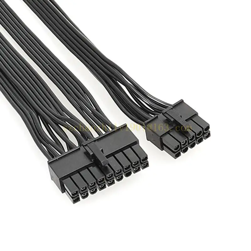62KA 고품질 18AWG 블랙 플랫 케이블 변환 G + G3 P2 T2 시리즈 전원 공급 장치의 경우 10pin + 18pin ~ 24pin