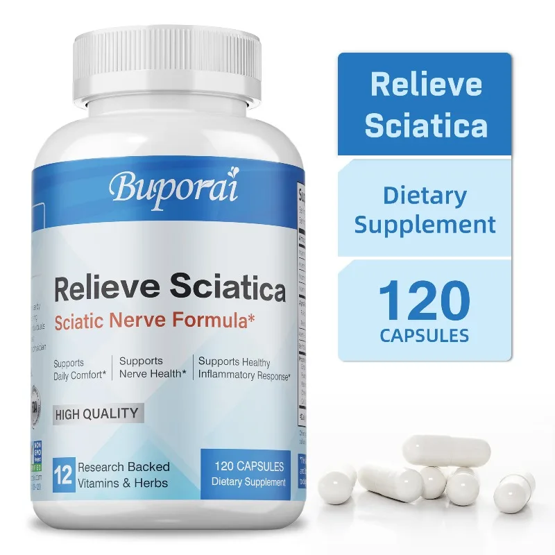 

Relieve Sciatica Supplement - Supports Nerve Health, Balances Inflammation, Soothes Sciatic Nerves, and Restores Vitality